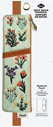 Petite Blooms Embroidered Notebook Pouch