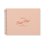 Retro Weekly Meal Planner: Peppercorn Cover | White Ink