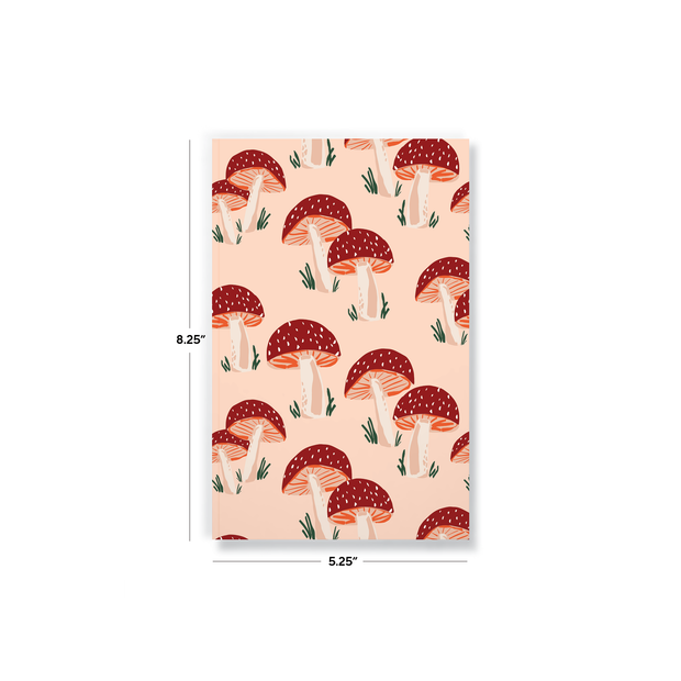 Peach Mushrooms Classic Layflat Journal Notebook