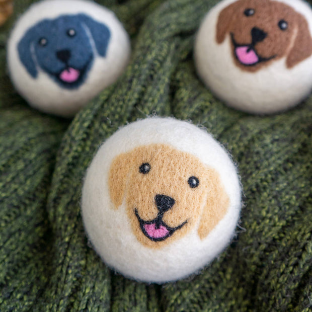 Happy Dogs Eco Wool Dryer Balls - Mix of 3 colors: With Bag