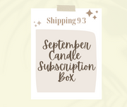 September Candle of the Month Subscription  SHIPS FREE! (code: CANDLECLUB)