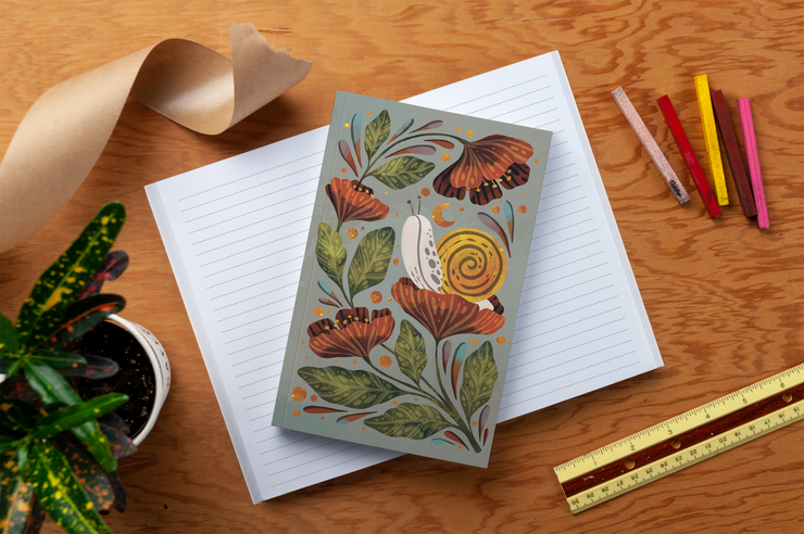 Moonlight Snail Classic Layflat Journal Notebook