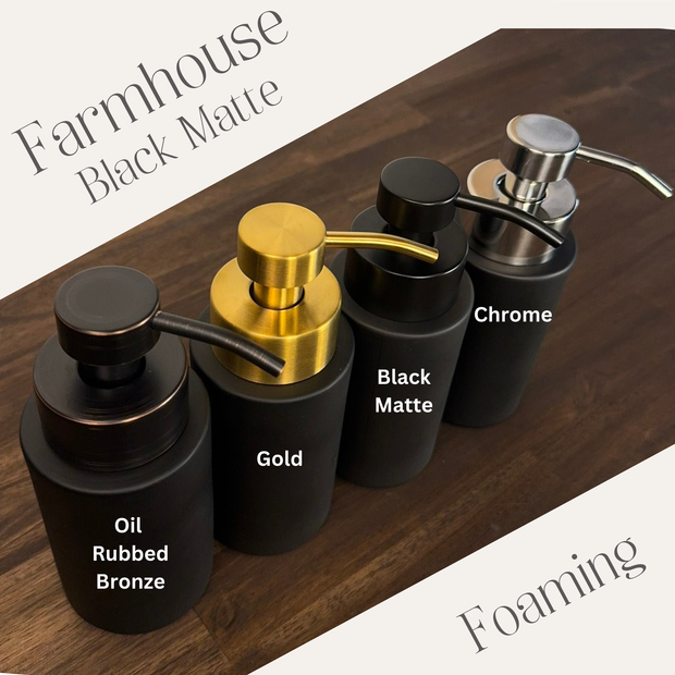 [Empty] Foaming Soap Bottle - Black Matte Glass/Black Matte Lid