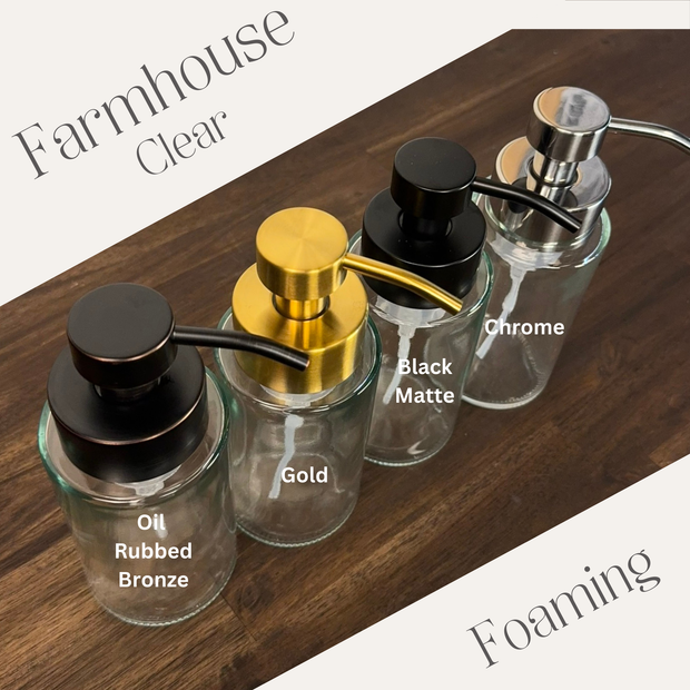 [Empty] Foaming Soap Bottle - Clear Glass/Matte Black Lid