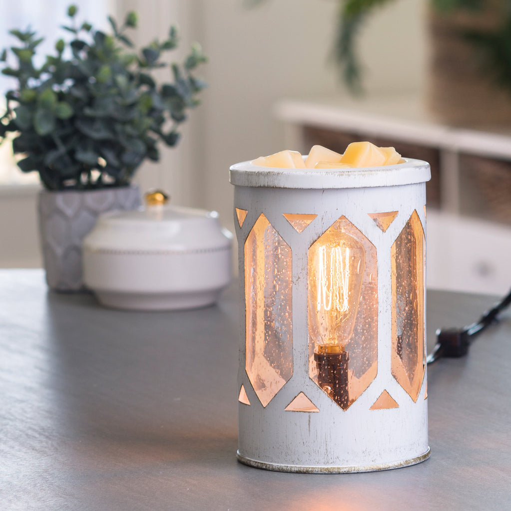 Edison Style Rattan Metal Candle Warmer for Scented Wax Melts,Wicker  scentsy Wax Melter Warmer Oil Lamp Style Candle Warmer. 